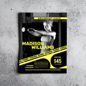 Fett-Hellgelbes Personal Trainer-Foto Flyer