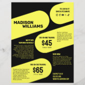 Fett-Hellgelbes Personal Trainer-Foto Flyer (Hinten)