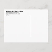 Fett-Hellgelbes Personal Trainer-Foto Postkarte (Rückseite)