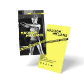 Fett-Hellgelbes Personal Trainer-Foto Visitenkarte