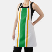 Fett hellgrüne gelbe Streifen auf weiß Schürze (InSitu)