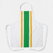 Fett hellgrüne gelbe Streifen auf weiß Schürze (Vorderseite)