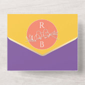 Fett-hellrosa Hochzeit alles in einer Einladung (Rückseite)