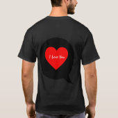 Fett Herz "I Liebe You" Design T-Shirt (Rückseite)