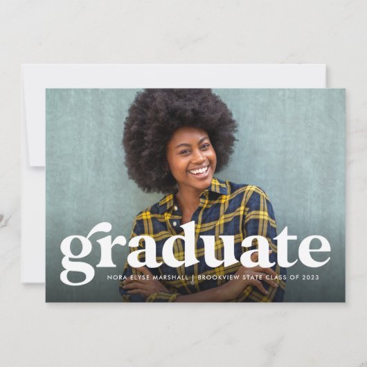 Fett hinterer horizontaler Foto-Abschluss Ankündigung (Vorderseite)