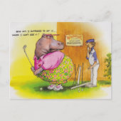 Fett-Hippie-Golf Postkarte (Vorderseite)