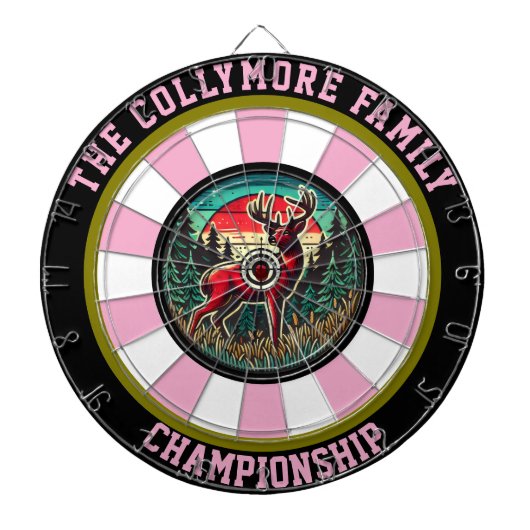 Fett Hirschzielwald-Dekor Dartscheibe (vorne)