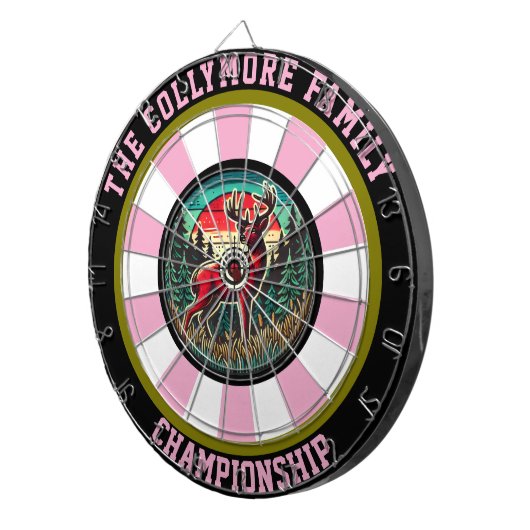 Fett Hirschzielwald-Dekor Dartscheibe (Vorderseite rechts)