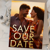 fett hochmodernes Foto aus Gold rettete unser Datu Folieneinladung