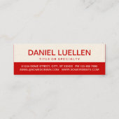 Fett HOT HUNDS Mini Visitenkarte (Rückseite)