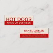 Fett HOT HUNDS Mini Visitenkarte (Vorne/Hinten)