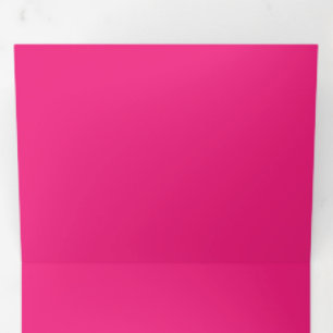 Fett Hot Pink Solid Background Lebhafte Farbe Dreifach Gefaltete Einladung