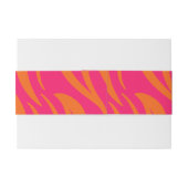 Fett Hot Pink und Orange Abstrakt mit Namen Einladungsbanderole (Rückseitenbeispiel)