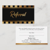 Fett Imitate Gold Foil und Black Referral Cards (Vorne/Hinten)