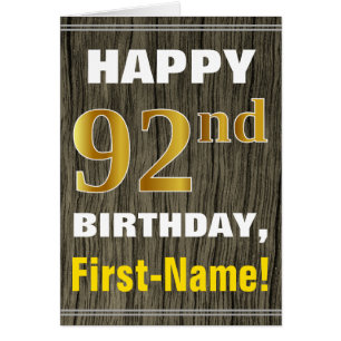Fett, Imitate Holz, Imitate Gold 92. Geburtstag +