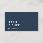 Fett in Blau und Weiß: Modernes Minimalistisch Visitenkarte (Rückseite)