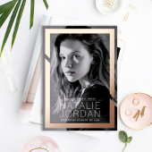 Fett in Gold Abschluss Foil Einladung