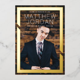 Fett in Gold-Abschluss Folieneinladung