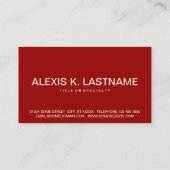 Fett INDIAN (Farbe anpassbar) Visitenkarte (Rückseite)