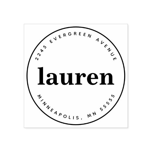 Fett Individuelle Name Classic Gummistempel (Prägung)