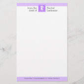 Fett Initial & Name Monogram Briefpapier (Vorderseite)