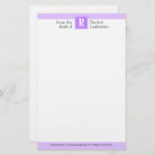 Fett Initial & Name Monogram Briefpapier (Vorne/Hinten)