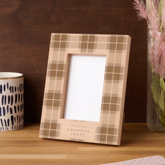 Fett karierter benutzerdefinierter Text Geätzte Rahmen (Linke Ecke)