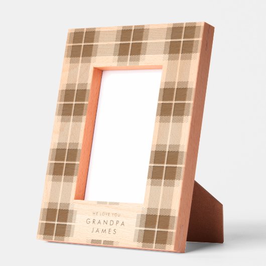 Fett karierter benutzerdefinierter Text Geätzte Rahmen (Links)