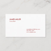 Fett Kariertes Muster-Monogramm Visitenkarte (Rückseite)