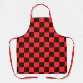 Fett kariertes rot-schwarzes Musterdesign Schürze (Vorderseite)