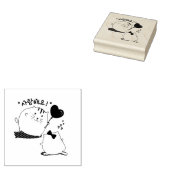 Fett Katze 사 랑 요 ich dich auf Koreanisch Liebe Gummistempel (Stempel)