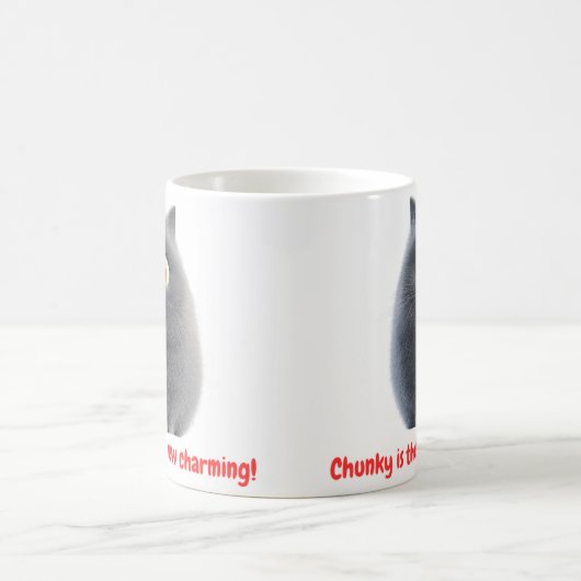 Fett-Katze - Chunky ist der neue Charme Verwandlungstasse (Mittel)