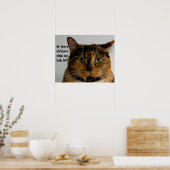 Fett Katze mit Attitude, lustiges Katzenposter Poster (Küche)