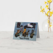 Fett Katzen Birthday Jam Karte (Gelbe Blume)
