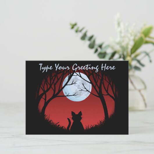 Fett Katzen Einladungen Personalisiert Katzenüberh (Stehend Vorderseite)