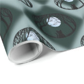 Fett Katzenverpackungspapier Niedlich Katzenweihpa Geschenkpapier (Rolleneckpunkt)