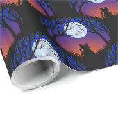 Fett-Katzenwackelpapier Niedliches KatzenHalloween Geschenkpapier (Rolleneckpunkt)