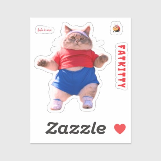 FETT KITTY STICKER (Blatt)