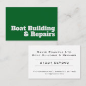 Fett & klar Design - Gebäude und Reparaturen am Sc Visitenkarte (Vorne/Hinten)