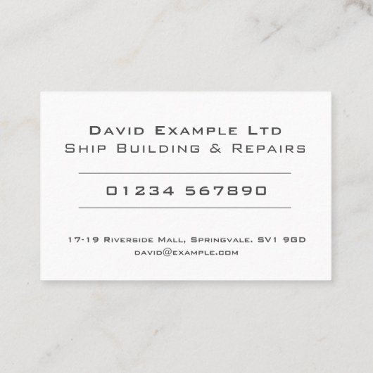 Fett & klar Design - Gebäude und Reparaturen am Sc Visitenkarte (Rückseite)