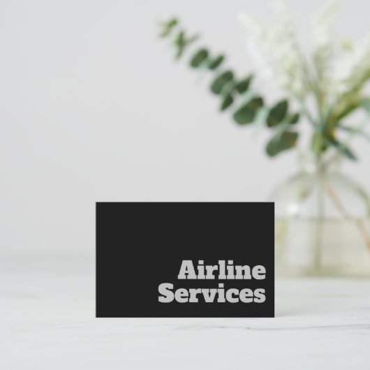 Fett & klar konzipiert - Flugdienste Visitenkarte (Stehend Vorderseite)