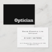 Fett & klar Optometrisches Design Visitenkarte (Vorne/Hinten)
