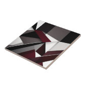 Fett kontrastierender Schwarz-weißer und burgunisc Fliese (Seite)