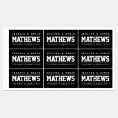 Fett kreativ Stilvoll schwarz & weiß wasserdicht Etiketten (Blatt)