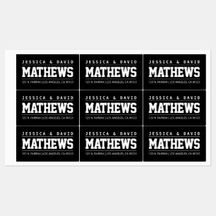 Fett kreativ Stilvoll schwarz & weiß wasserdicht Etiketten