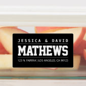 Fett kreativ Stilvoll schwarz & weiß wasserdicht Etiketten (Befestigt)