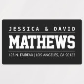 Fett kreativ Stilvoll schwarz & weiß wasserdicht Etiketten (Design 2)