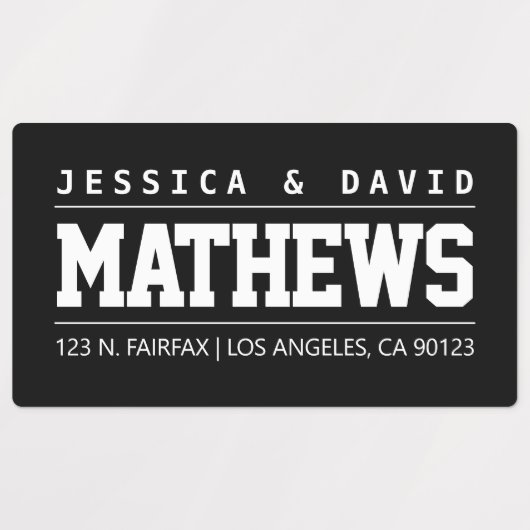 Fett kreativ Stilvoll schwarz & weiß wasserdicht Etiketten (Design 2)