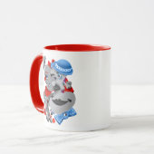 Fett & künstlerische Keramik Kaffee Tasse (Vorderseite Links)