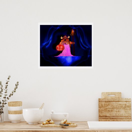 Fett-Lady singt Poster (Küche)